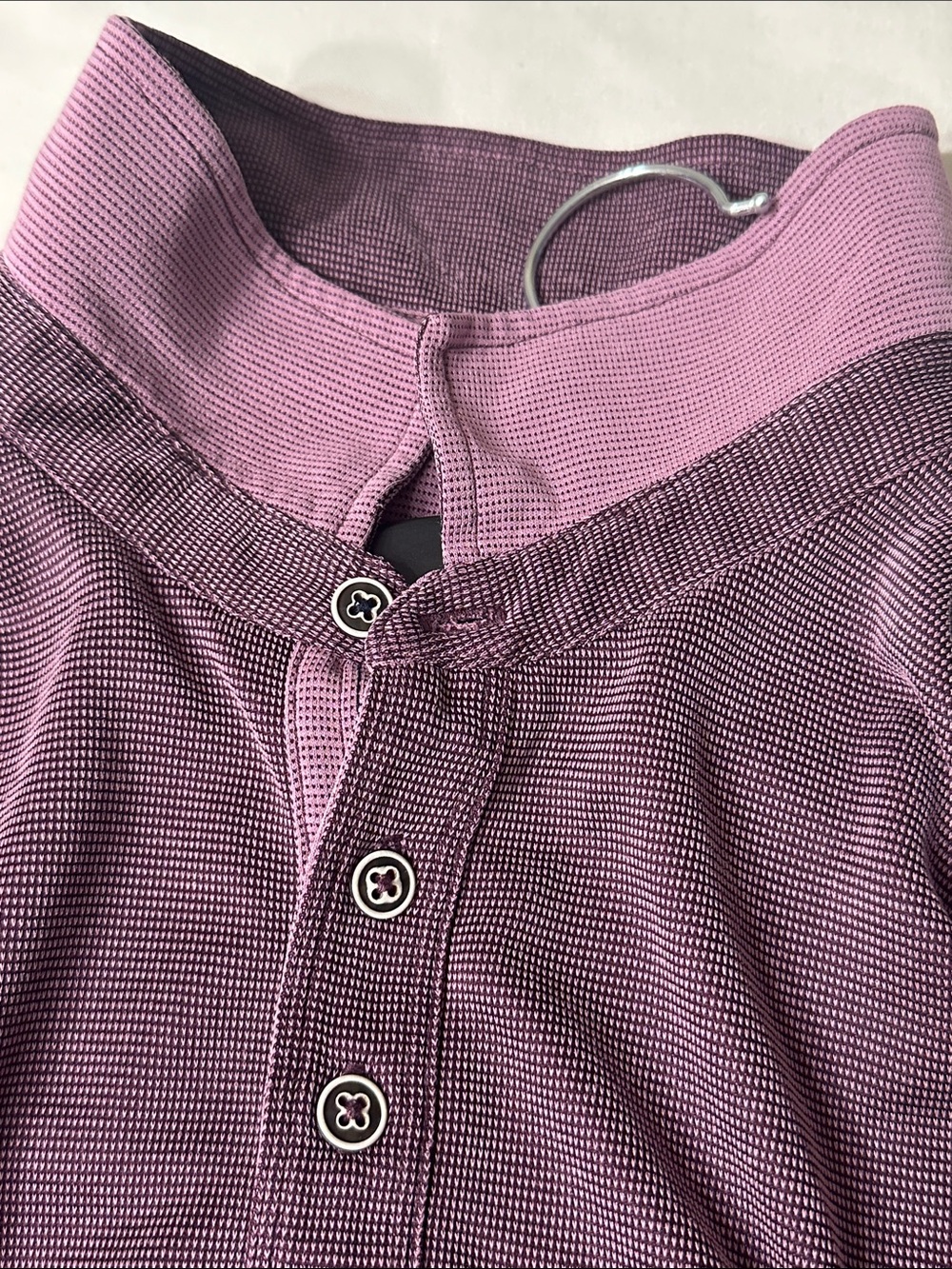 Tommy Bahama Men's Long Sleeve Polo Shirt size XL Mauve Purple - Picture 15 of 16